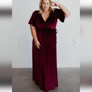 Meghan Velvet Wrap Maxi Dress | MulberryXXL BALTIC BORN